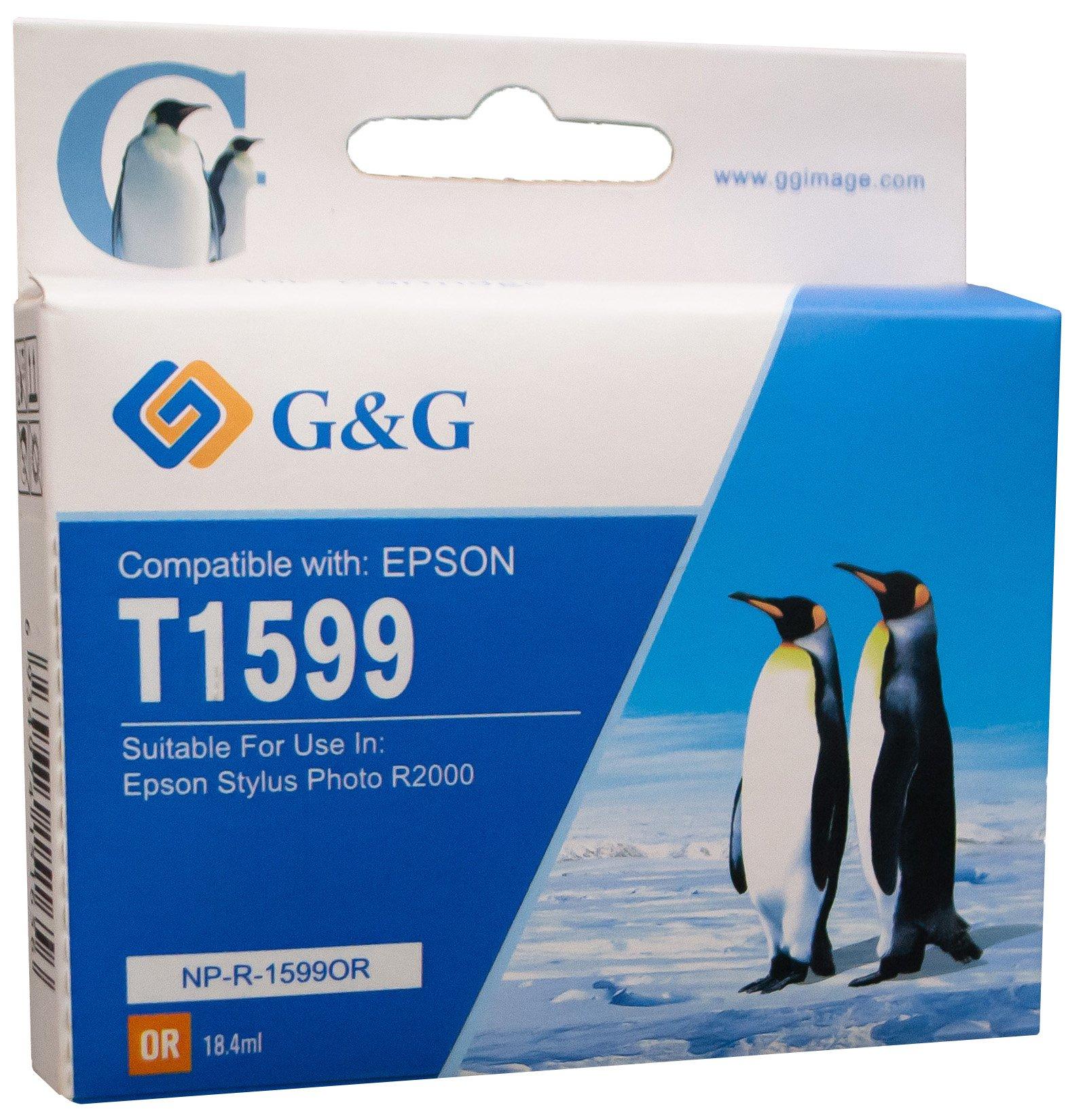 Compatible Epson G+G T1599 Orange Ink Ctg C13T159940