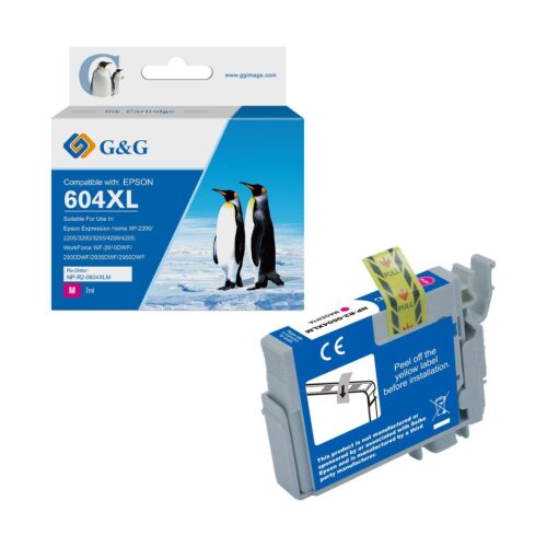 Compatible Epson G+G 604XL Hi Cap Magenta Ink Ctg C13T10H34010 7ml 400 Pages