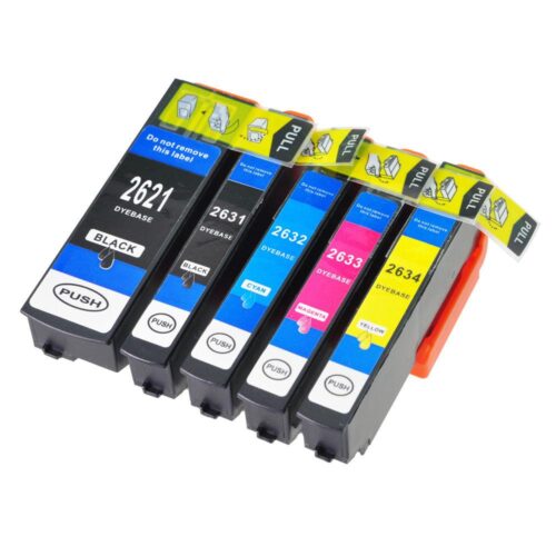 Compatible Epson 26XL T2636 High Cap Multipack of 5 Inks [E2621/T2631/2/3/4]