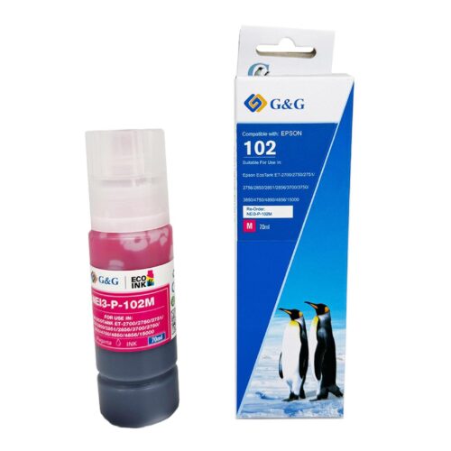 Compatible Epson 102 Ecotank Magenta Ink Bottle C13T03R340 - UNBOXED