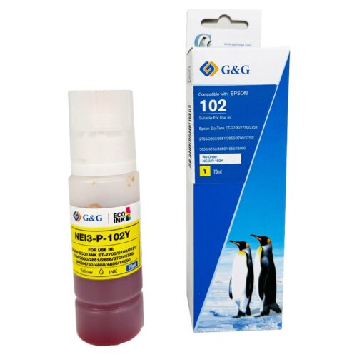 Compatible Epson 102 Ecotank Yellow Ink Bottle C13T03R440 - UNBOXED
