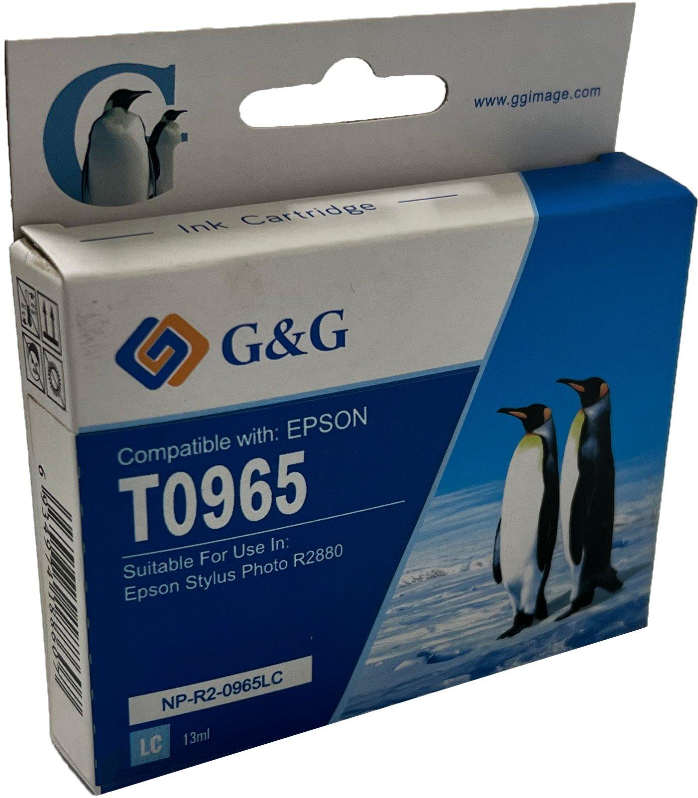 Compatible Epson G+G T0965 Light Cyan Ink Ctg C13T09654010
