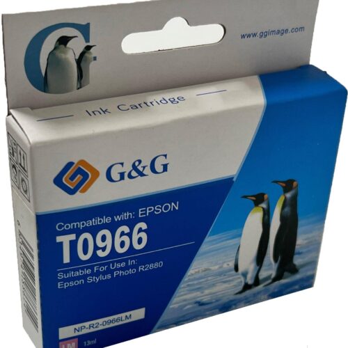 Compatible Epson G+G T0966 Light Magenta Ink Ctg C13T09664010