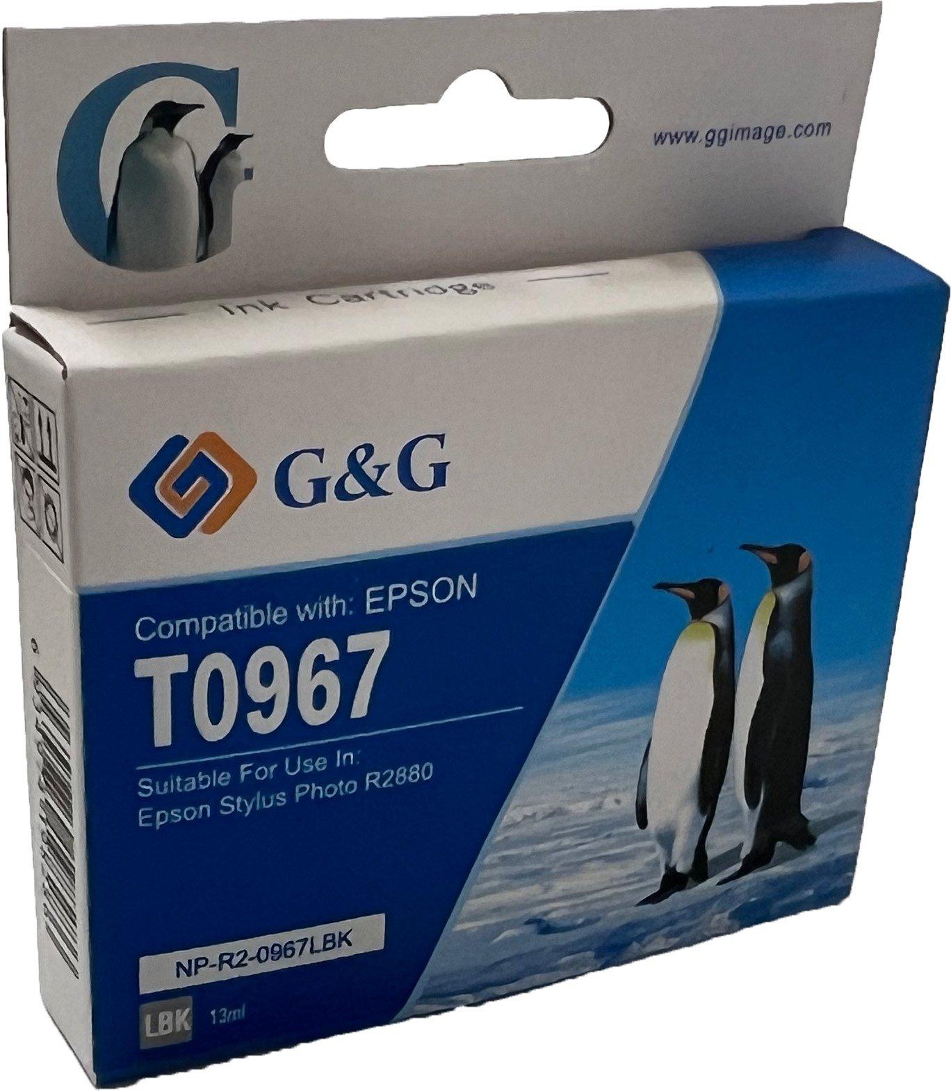 Compatible Epson G+G T0967 Light Black Ink Ctg C13T09674010