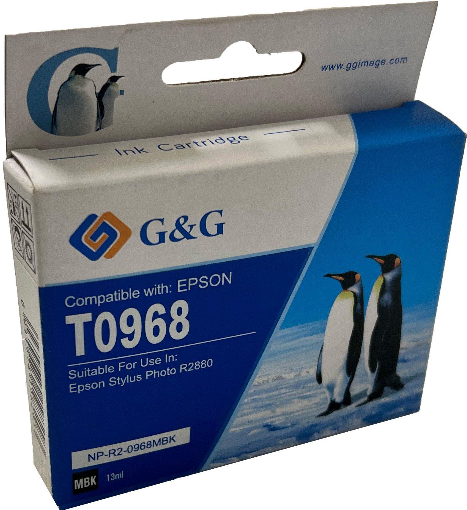 Compatible Epson G+G T0968 Matt Black Ink Ctg C13T09684010