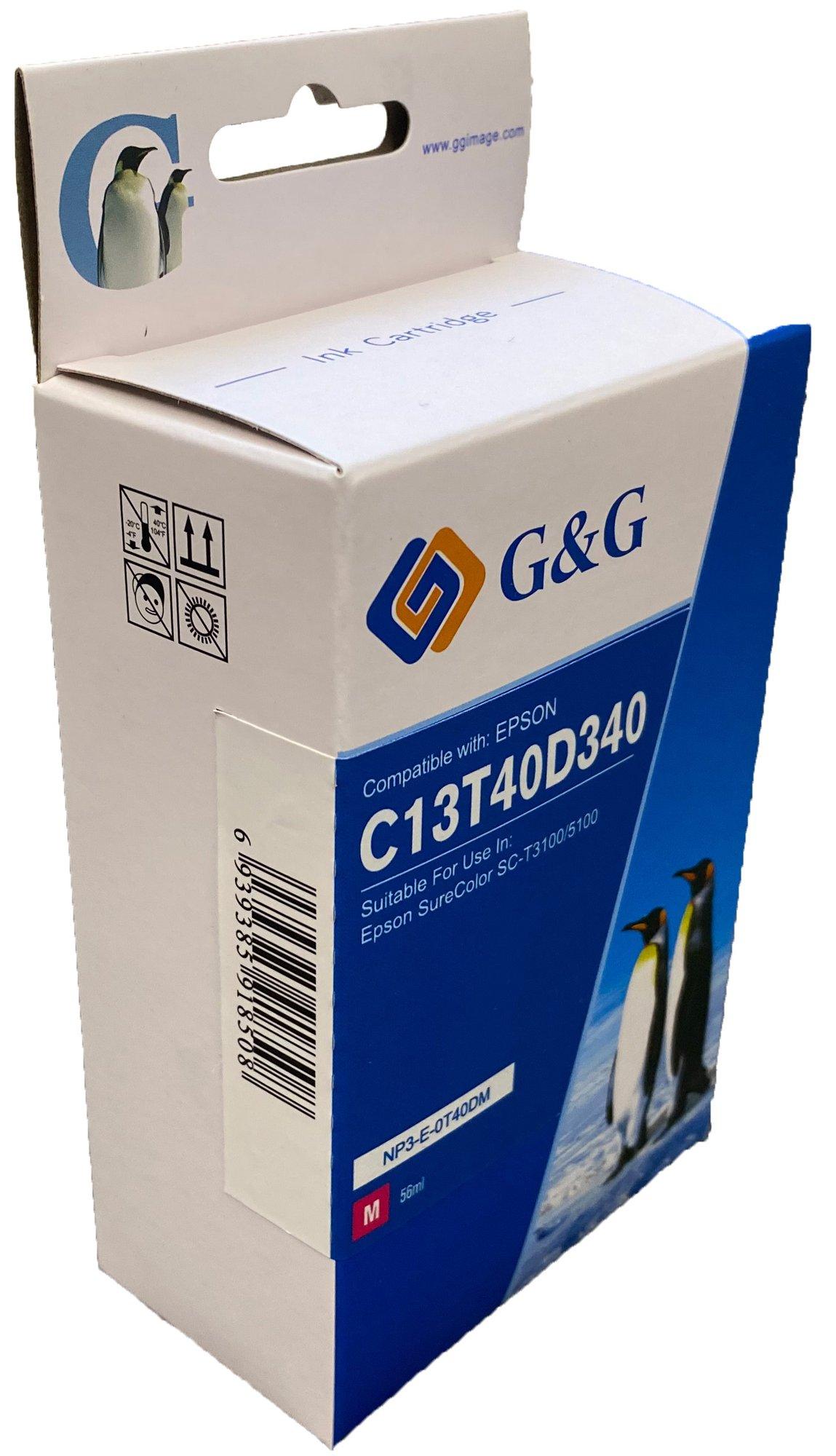 Compatible Epson G+G T40D3 Magenta Wide Format Ink Ctg C13T40D340