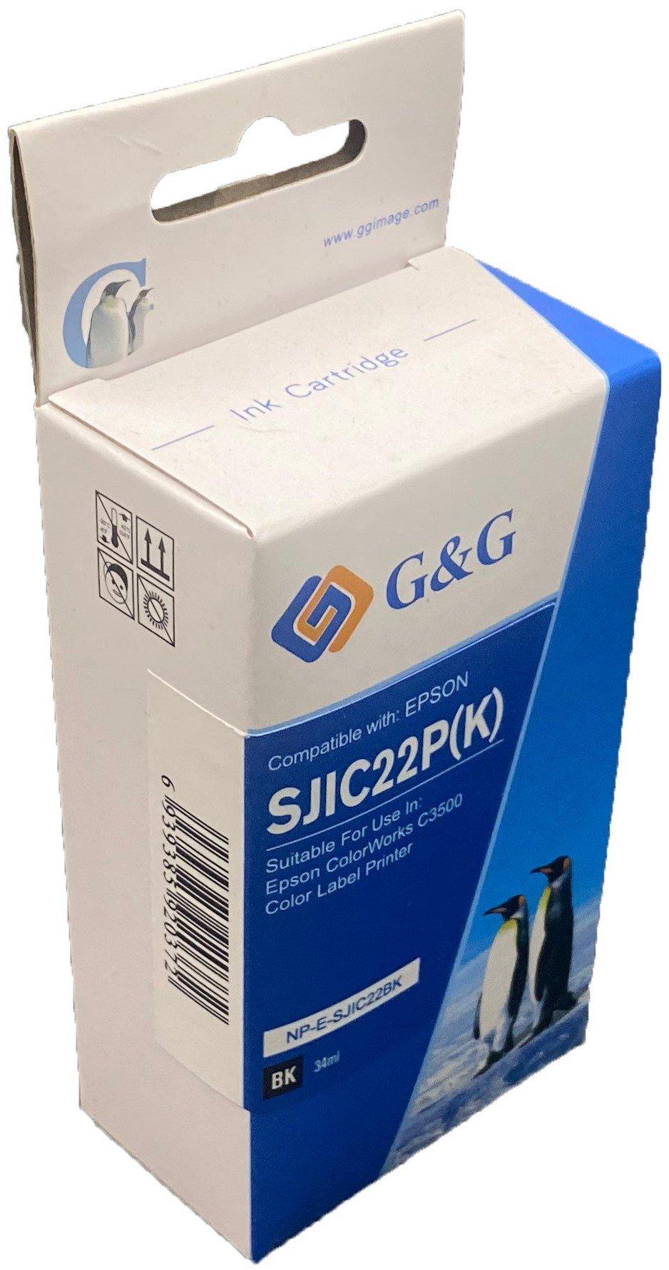 Compatible Epson G+G C33S020577 Black Ink Ctg SJIC22BK
