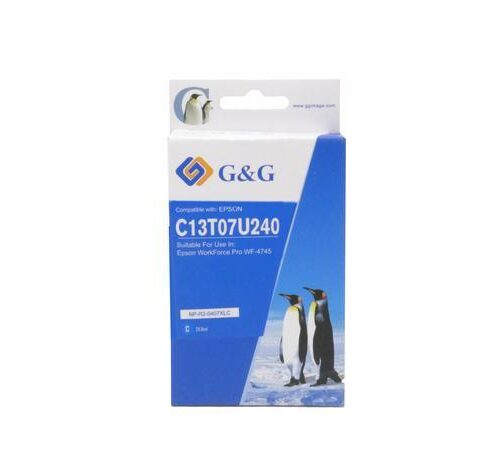 Compatible Epson G+G 407XL C13T07U240 Cyan Ink Ctg