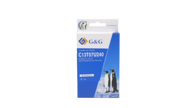 Compatible Epson G+G 407XL C13T07U240 Cyan Ink Ctg