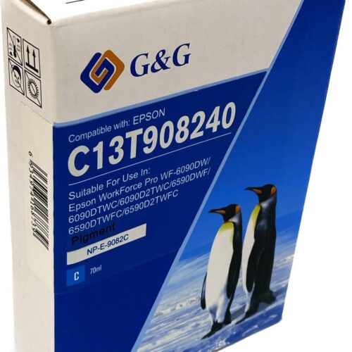 Compatible Epson G+G T9082 High Capacity Cyan Ink Ctg C13T908240