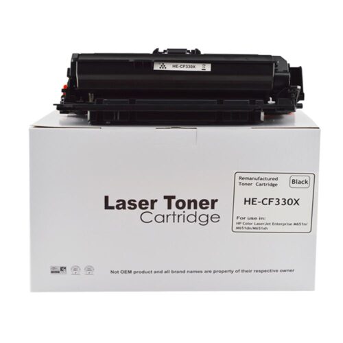 Remanufactured HP M651 CF330X Hi Yield Black Toner also for 654X