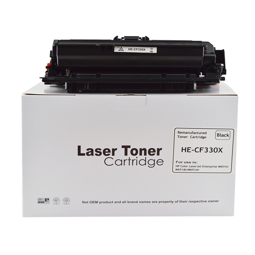Remanufactured HP M651 CF330X Hi Yield Black Toner also for 654X