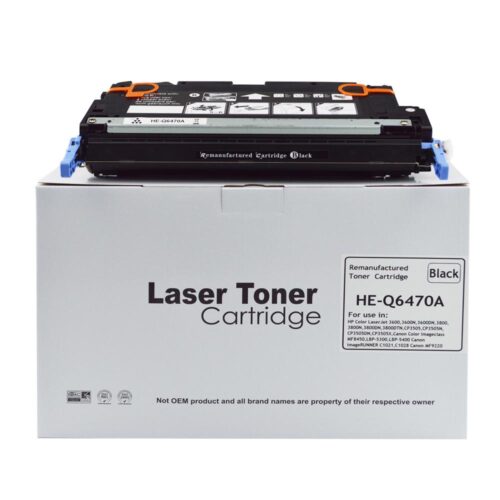 Remanufactured HP Laserjet 3600 Black Q6470A Toner also for Canon 711 EP711BK 1660B002AA