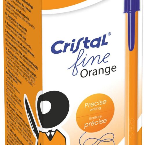 BIC Orange Ballpoint Pen Blue Fine 0.8mm Pack of 20