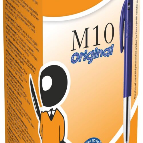 BIC M10 Clic Retractable Medium 10mm Blue Pack of 50