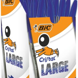 BIC Cristal Blue Large Ballpoint Pen Pack of 50