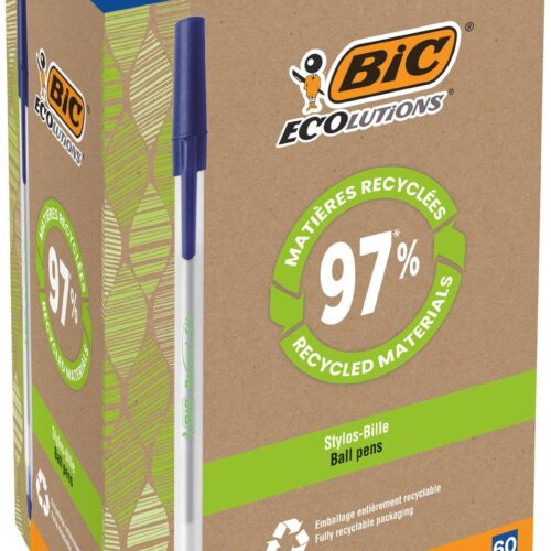 BIC Ecolutions Blue Stic Ball Pen Pack of 60