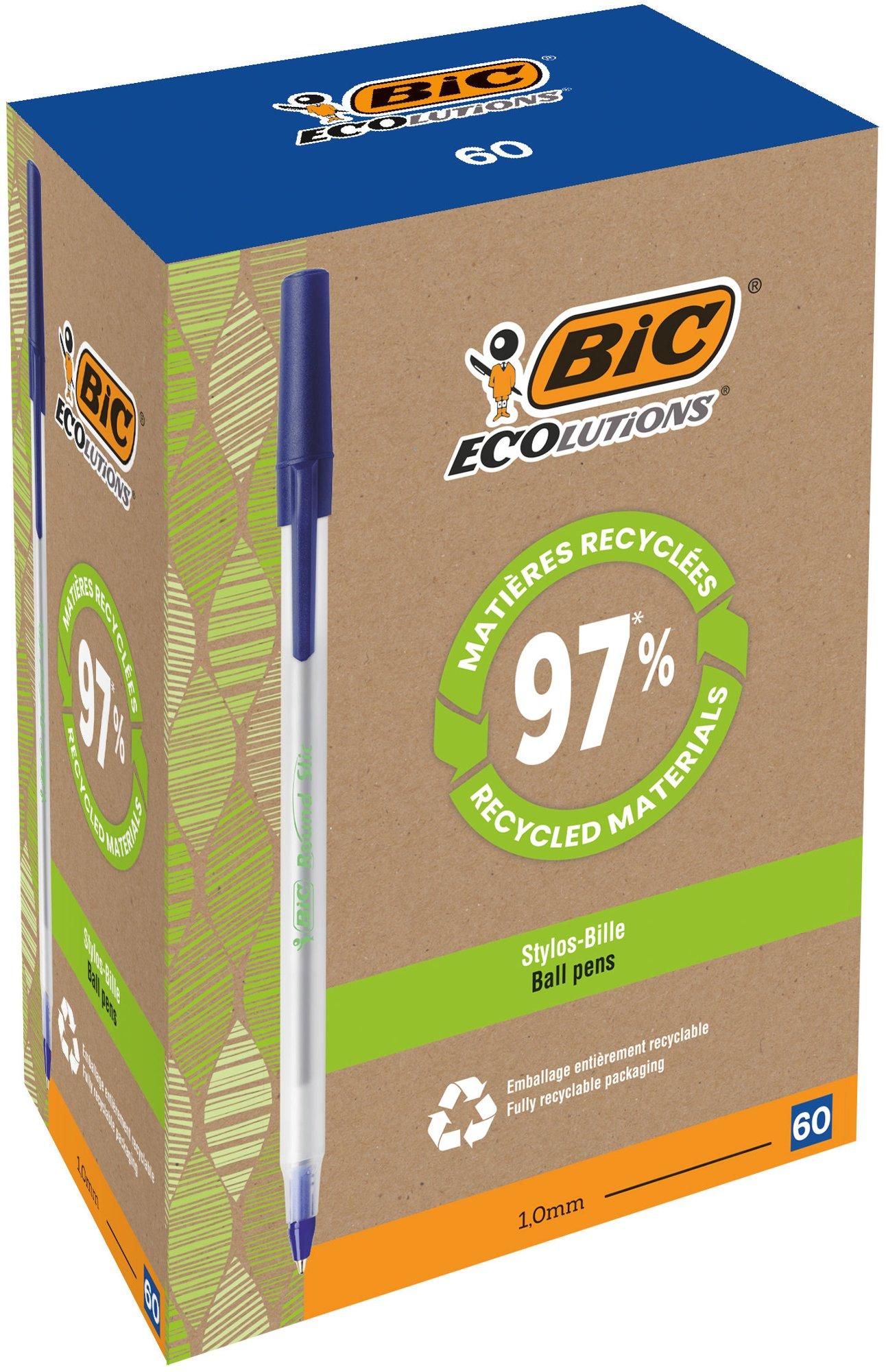 BIC Ecolutions Blue Stic Ball Pen Pack of 60