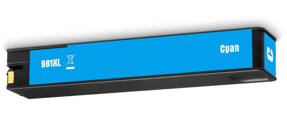 Remanufactured HP G+G 981X Hi Cap Cyan Ink Ctg L0R09A HP 981X
