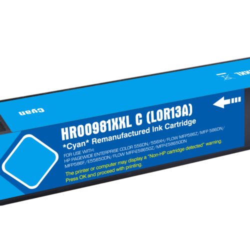Remanufactured HP G+G 981Y Extra Hi Cap Cyan Ink Ctg L0R13A HP 981Y