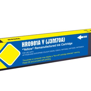 Remanufactured HP G+G 981A Yellow Ink Ctg J3M70A HP 981A