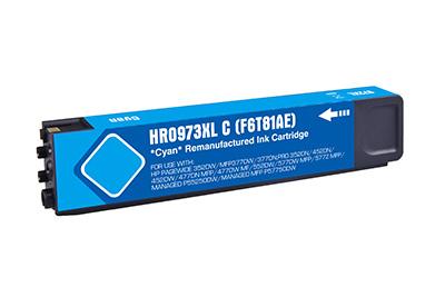 Remanufactured HP G+G PageWide Pro 452 Hi Cap Cyan Ink Ctg F6T81AE HP 973X 7000 Pages