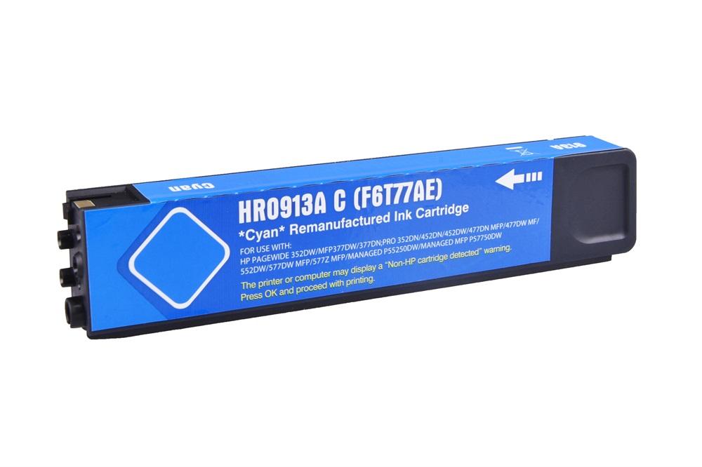 Remanufactured HP PageWide Pro 352 Cyan Ink Ctg F6T77AE HP 913A