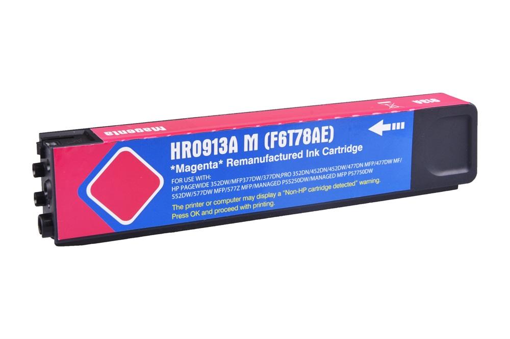 Remanufactured HP PageWide Pro 352 Magenta Ink Ctg F6T78AE HP 913A