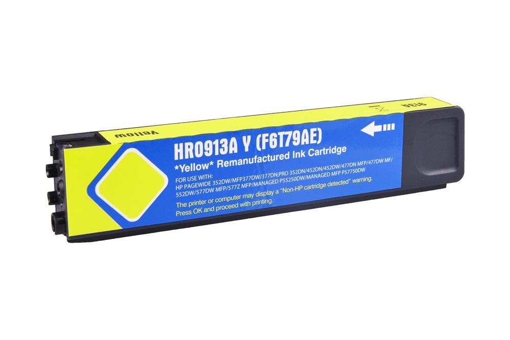 Remanufactured HP PageWide Pro 352 Yellow Ink Ctg F6T79AE HP 913A