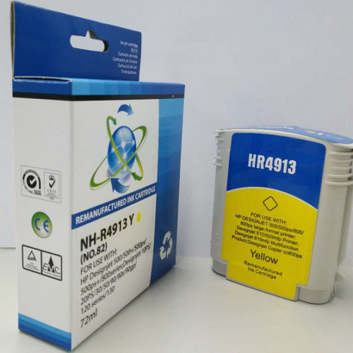 Compatible HP Designjet 500 Yellow Ink C4913A Ctg No 82