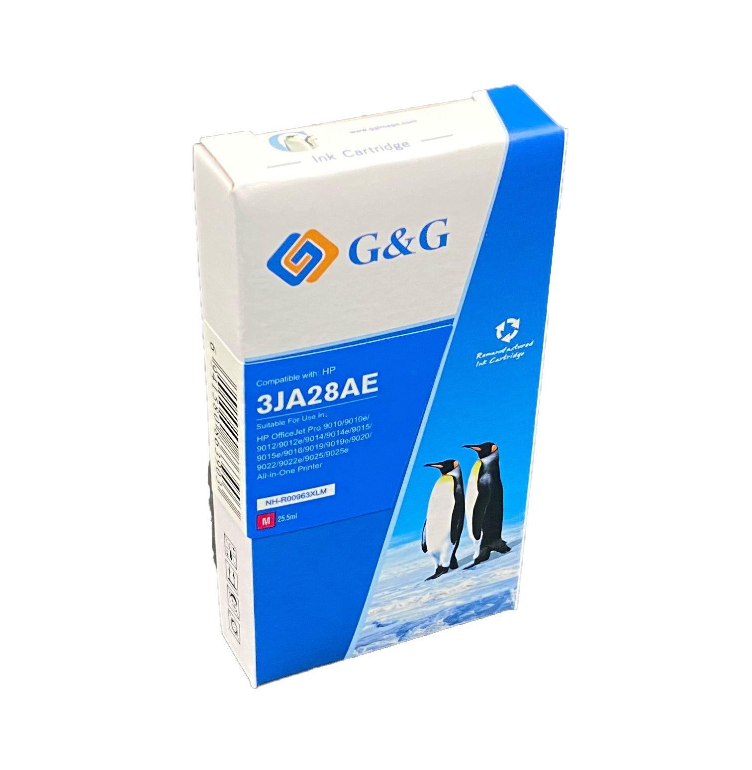 Remanufactured HP G+G 3JA28AE 963XL Magenta Ink Ctg - Ink Level Shown