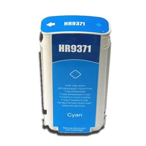 Remanufactured HP Designjet T610 C9371A High Yield Cyan Ink No 72