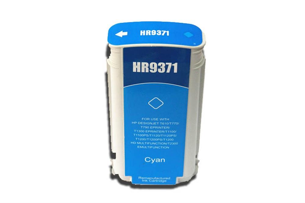 Remanufactured HP Designjet T610 C9371A High Yield Cyan Ink No 72
