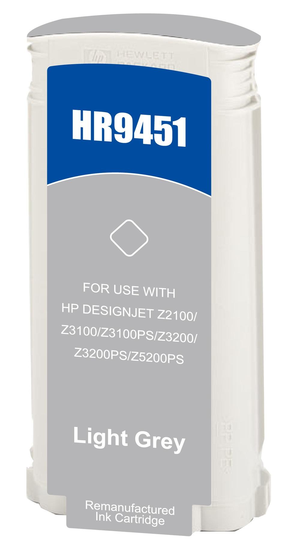 Remanufactured HP C9451A Light Grey Wide Format Ink Ctg HP 70