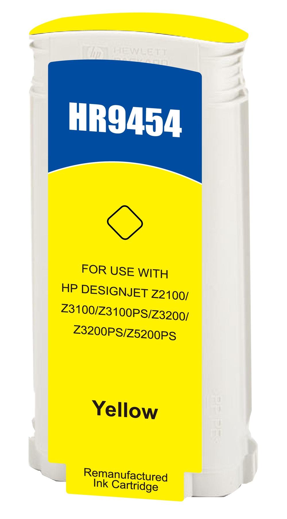 Remanufactured HP C9454A Yellow Wide Format Ink Ctg HP 70