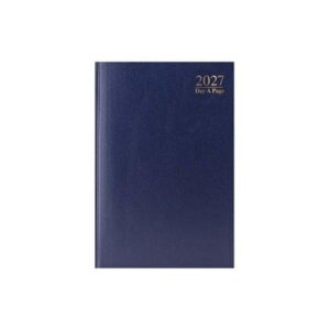 A4 2027 Day a Page Diary - Sat / Sun Split - Blue (1)