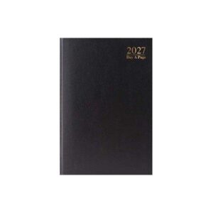 A4 2027 Day a Page Diary - Sat / Sun Split - Black (1)