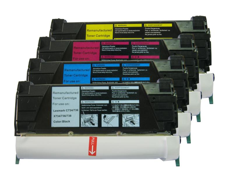 Remanufactured Lexmark C734 Yellow Toner C734A2YG