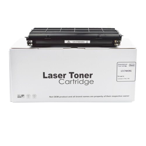 Remanufactured Lexmark C746 High Yield. Black Toner C746H2KG X746H1KG