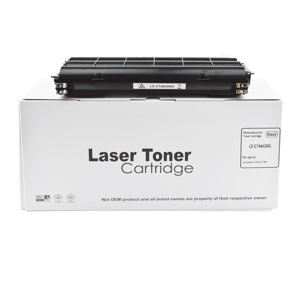 Remanufactured Lexmark C746 High Yield. Black Toner C746H2KG X746H1KG