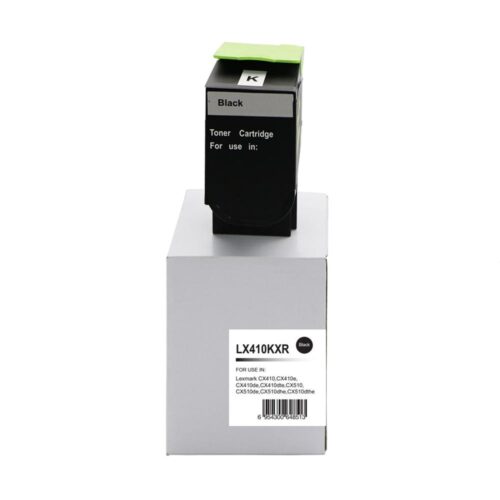 Remanufactured Lexmark CX410 High Yield Black Toner 80C2HK0 802HK