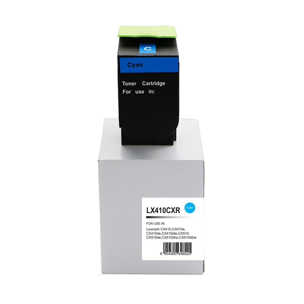 Remanufactured Lexmark CX410 High Yield Cyan Toner 80C2HC0 802HC