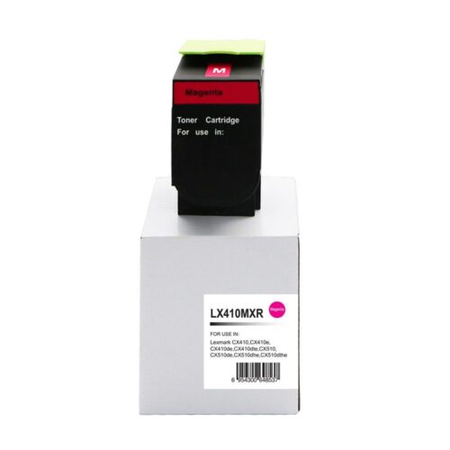 Remanufactured Lexmark CX410 High Yield Magenta Toner 80C2HM0 802HM