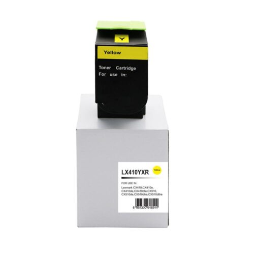Remanufactured Lexmark CX410 High Yield Yellow Toner 80C2HY0 802HY