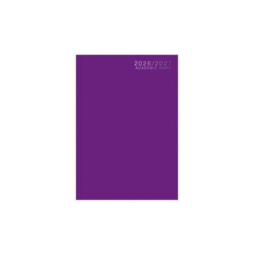Academic Diary A4 WTV Casebound 26-27 Purple