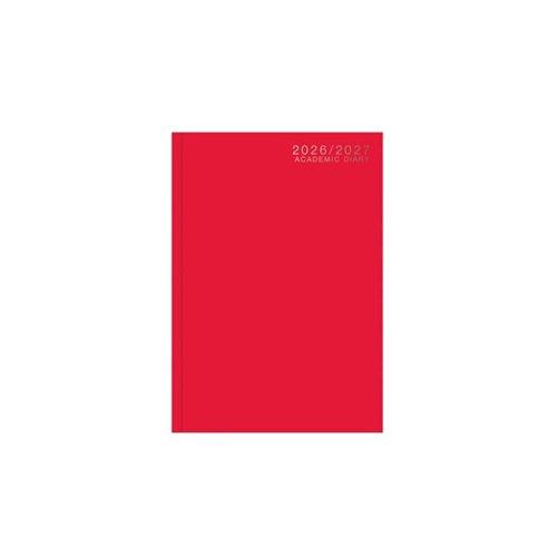Academic Diary A4 WTV Casebound 26-27 Red