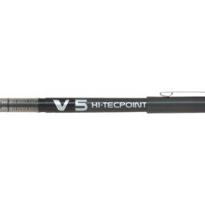 Pilot Hi-Tecpoint V5 Liquid Ink Rollerball Pen Black - Fine Tip (12)