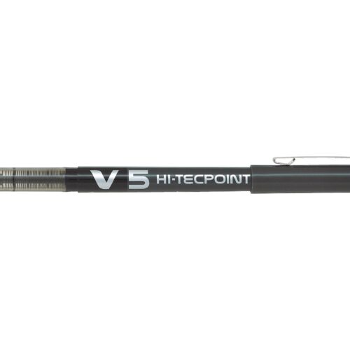 Pilot Hi-Tecpoint V5 Liquid Ink Rollerball Pen Black - Fine Tip (12)
