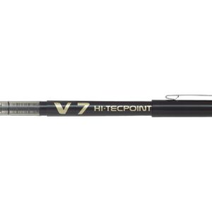 Pilot Hi-Tecpoint V7 Liquid Ink Rollerball Black - Medium Tip (12)