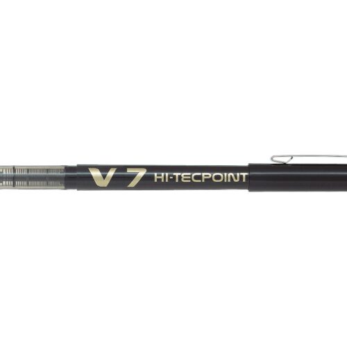 Pilot Hi-Tecpoint V7 Liquid Ink Rollerball Black - Medium Tip (12)